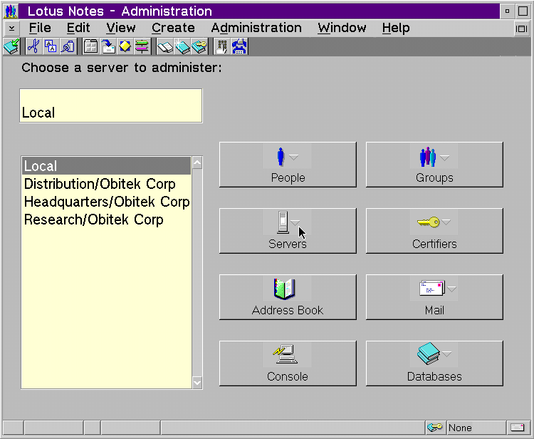 Figure 4. Administrative Control Panel