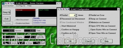 Picture of some of ILink/2's dialogs and windows.