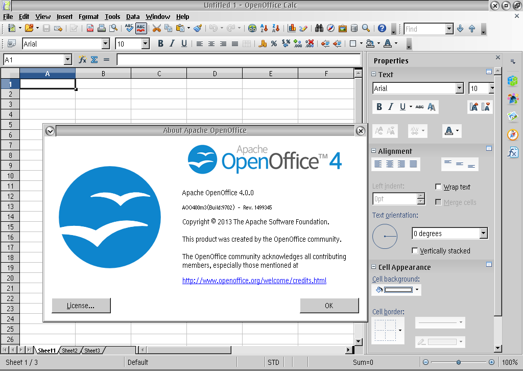 OpenOffice 4 - Calc