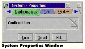 System Properties Window