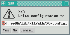 xf86cfg confirmation dialog xkb