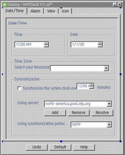 Set date and time combined with time syc